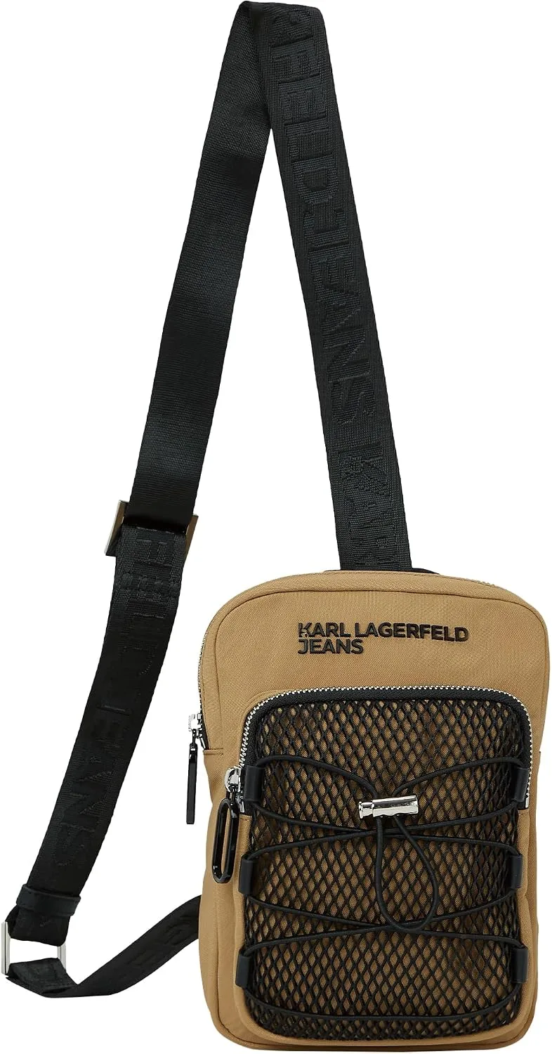 KARL LAGERFELD JEANS ▫️ Bolsa de ombro com cordão para homem, estilo Utility