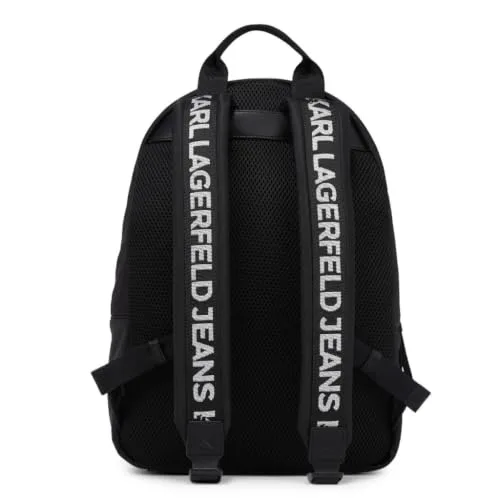 KARL LAGERFELD JEANS ▫️ Mochila Essential em nylon para homem, preta, tamanho único 2