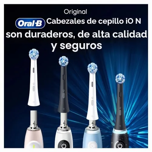 Oral-B ▫️ Cabeças de escova de substituição da Série iO Ultimate Clean Black, cabeças redondas originais, cerdas CrissCross, remoção de placa bacteriana, 3 7