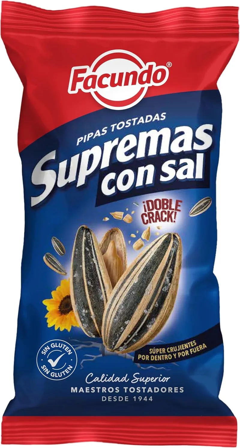 Facundo ▫️ Sementes de Girassol Torradas com Sal 100g | Extra Crocantes | Duplo Crack | Tempero Perfeito | Frescura Garantida com Fresh