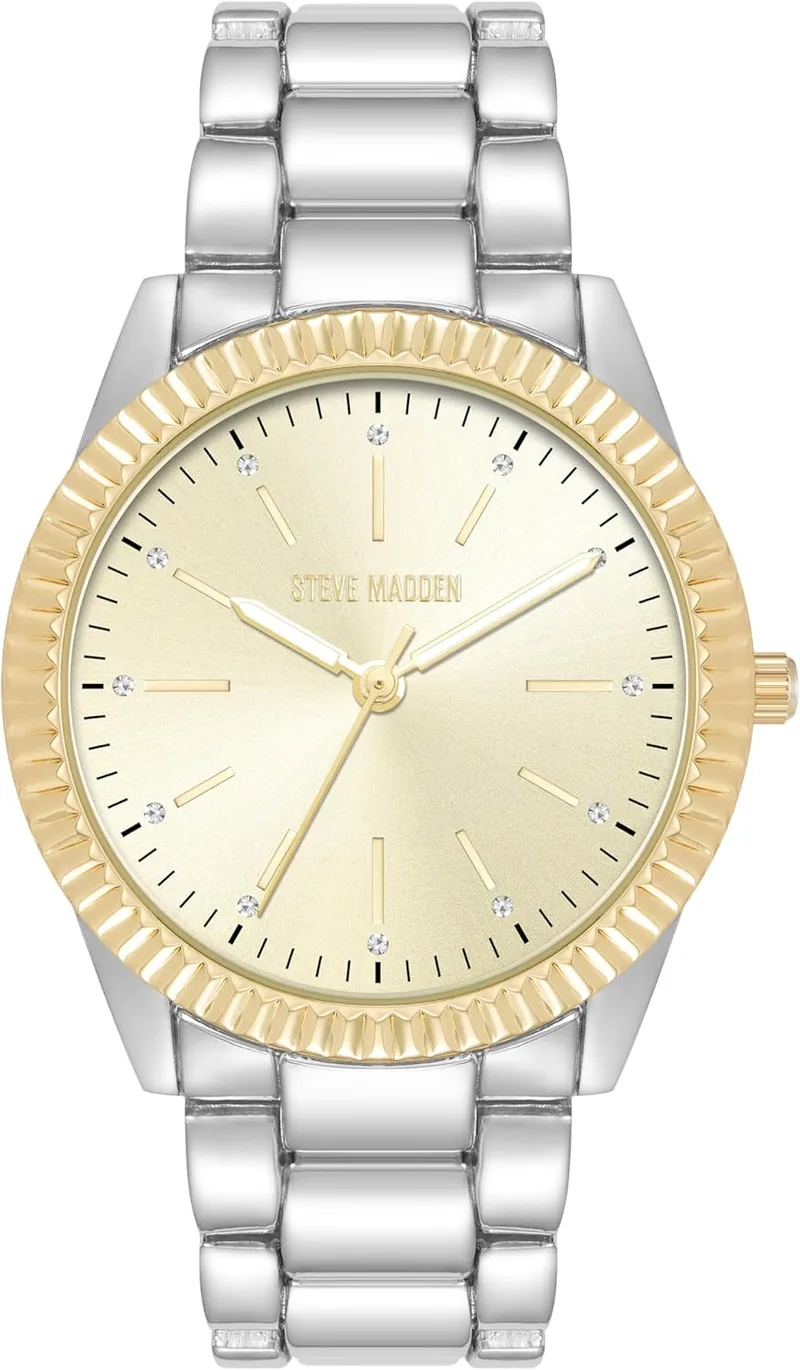 Steve Madden ▫️ Relógio para mulher com bracelete com cristais