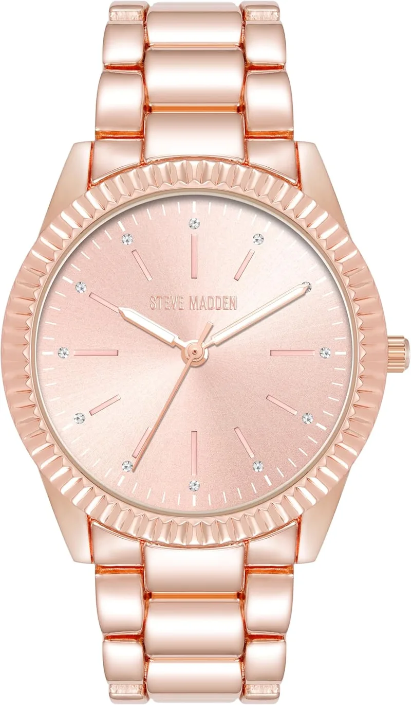 Steve Madden ▫️ Relógio para mulher com bracelete com detalhes em cristal