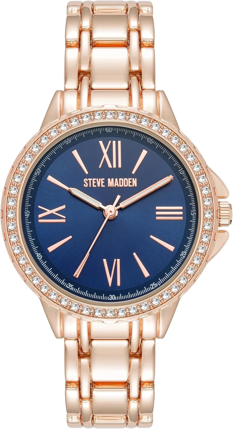 Steve Madden ▫️ Relógio para mulher com bracelete com detalhes em cristal