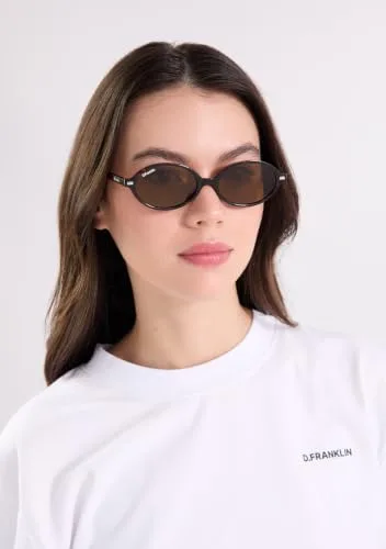 D.Franklin ▫️ Óculos de sol unissexo com lentes de proteção UV - Modelo «Ultra Light Ellipse» - Redondos - Para homem e mulher - Óculos de sol 3