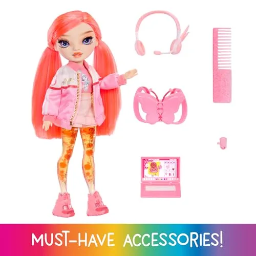 RAINBOW HIGH ▫️ Sparkle & Shine Doll - Dawn - Boneca da moda de 28 cm com cabelo vermelho-coral e bolhas mágicas nas pernas, cor, estilo, brincadeira, colecionável, para crianças dos 4 aos 12 anos ou mais 2