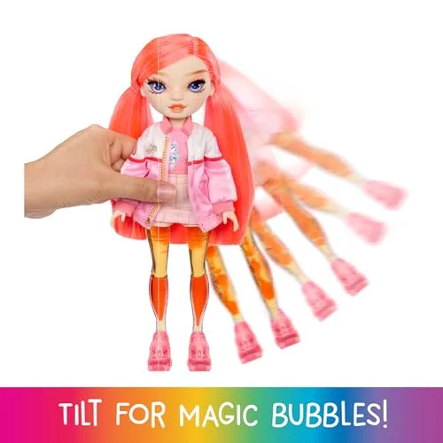 RAINBOW HIGH ▫️ Sparkle & Shine Doll - Dawn - Boneca da moda de 28 cm com cabelo vermelho-coral e bolhas mágicas nas pernas, cor, estilo, brincadeira, colecionável, para crianças dos 4 aos 12 anos ou mais 3