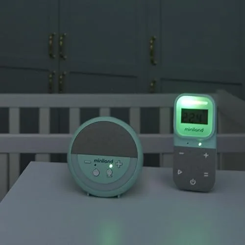 Miniland ▫️ Monitor de bebés com áudio digital e projetor, monitor para bebés com projetor de luzes e ruído branco, sensor de temperatura e humidade, áudio bidirecional, alcance de 300 m 2