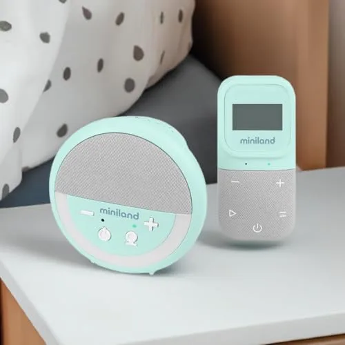 Miniland ▫️ Monitor de bebés com áudio digital e projetor, monitor para bebés com projetor de luzes e ruído branco, sensor de temperatura e humidade, áudio bidirecional, alcance de 300 m 4