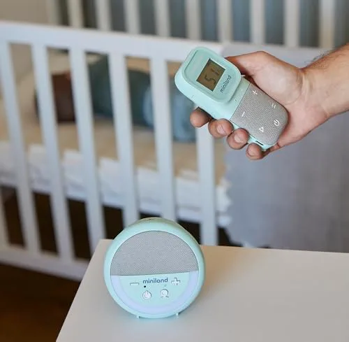 Miniland ▫️ Monitor de bebés com áudio digital e projetor, monitor para bebés com projetor de luzes e ruído branco, sensor de temperatura e humidade, áudio bidirecional, alcance de 300 m 6