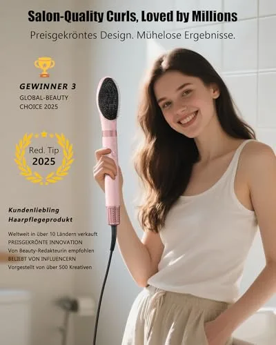 MESCOMB ▫️ Escova de Ar Quente e Secador, [5 em 1] Conjunto multifuncional de modelador desmontável Air Styler com iões negativos: secador, modelador e escova térmica para cabelo seco, liso e encaracolado 3