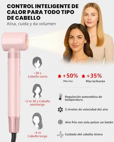 MESCOMB ▫️ Escova de Ar Quente e Secador, [5 em 1] Conjunto multifuncional de modelador desmontável Air Styler com iões negativos: secador, modelador e escova térmica para cabelo seco, liso e encaracolado 6
