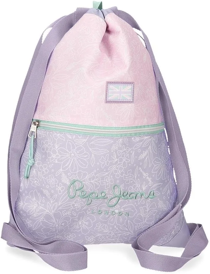 Pepe Jeans ▫️ Renata – Mochila escolar infantil fabricada em poliéster, com alças largas e ajustáveis que se adaptam ao corpo e bolso frontal. Da Joumma Bags