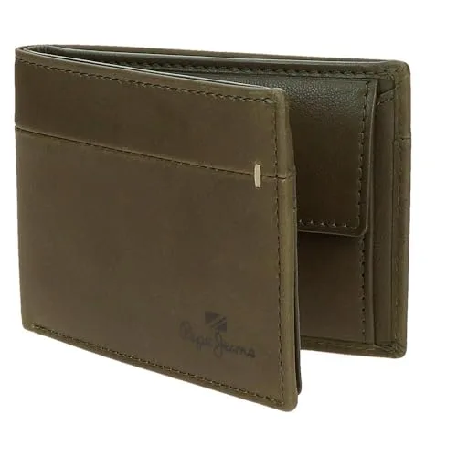 Pepe Jeans ▫️ Staple Carteira Horizontal com Porta-moedas Verde 11x8x1 cm em pele, da Joumma Bags 5