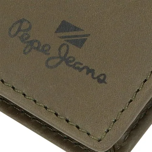 Pepe Jeans ▫️ Staple Carteira Horizontal com Porta-moedas Verde 11x8x1 cm em pele, da Joumma Bags 6
