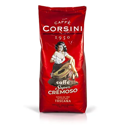 CAFFÈ CORSINI 1950 ▫️ Caffè Corsini - Conjunto de café em grão para expresso, para tomar em casa como no café, sabor intenso, 2 x 1 kg, total do conjunto: 2 kg 5