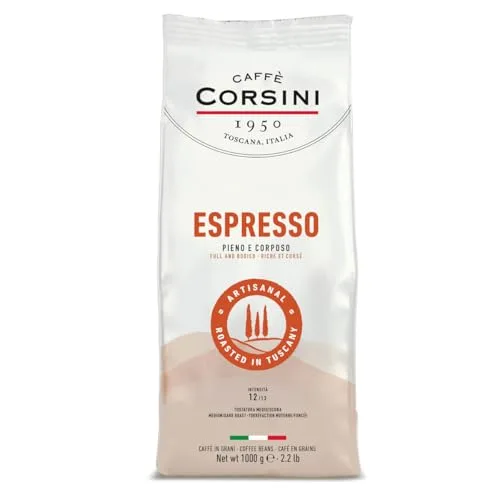 CAFFÈ CORSINI 1950 ▫️ Caffè Corsini - Conjunto de café em grão para expresso, para tomar em casa como no café, sabor intenso, 2 x 1 kg, total do conjunto: 2 kg 6