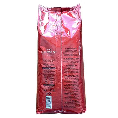 CAFFÈ CORSINI 1950 ▫️ Caffè Corsini - Conjunto de café em grão para expresso, para tomar em casa como no café, sabor intenso, 2 x 1 kg, total do conjunto: 2 kg 7