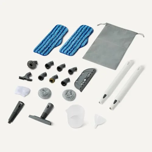 Amazon Basics ▫️ Limpador a Vapor Multiusos com 22 acessórios, depósito de 1,5 L, 1500 W, branco 4