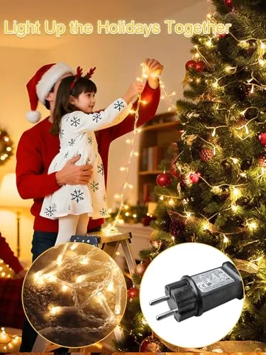 ARKOCHIC ▫️ 30 m de luzes de Natal para exterior, 300 luzes LED para árvore de Natal em branco quente 5