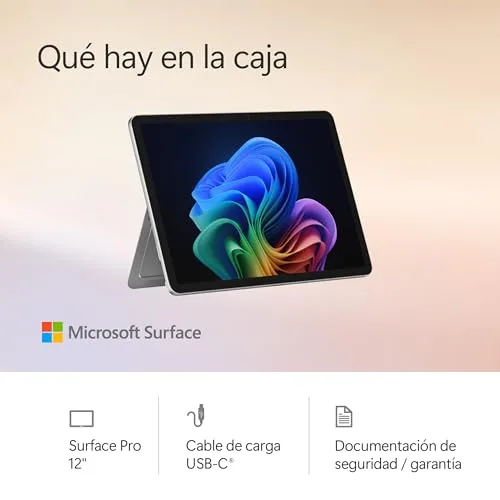 Microsoft ▫️ Surface Pro, 12" | Snapdragon X Plus | 16 GB de RAM, SSD de 256 GB 6