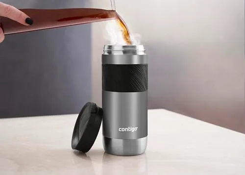 Contigo ▫️ Byron SNAPSEAL Copo Térmico, Aço Inoxidável, mantém quente durante 7 horas, 470 ml 5