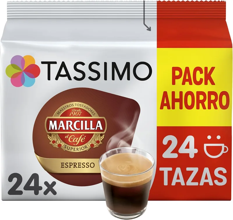 Tassimo ▫️ Cápsulas de café expresso Marcilla | 24 Cápsulas compatíveis com