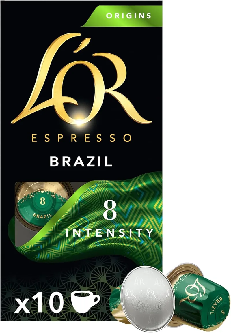 L'OR ▫️ Brazil Cápsulas | Intensidade 8 | 200 Cápsulas compatíveis com Nespresso