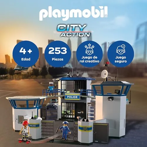 PLAYMOBIL ▫️ Action Heroes | Esquadra da Polícia | Brinquedo policial | Brinquedo de aventuras para crianças com mais de 4 anos | Estimula o jogo de representação e a criatividade | com bonecos e acessórios | 71873 2