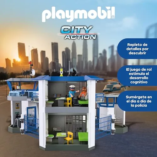 PLAYMOBIL ▫️ Action Heroes | Esquadra da Polícia | Brinquedo policial | Brinquedo de aventuras para crianças com mais de 4 anos | Estimula o jogo de representação e a criatividade | com bonecos e acessórios | 71873 3
