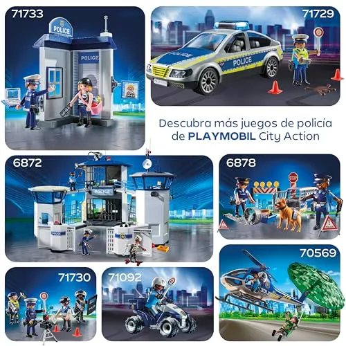 PLAYMOBIL ▫️ Action Heroes | Esquadra da Polícia | Brinquedo policial | Brinquedo de aventuras para crianças com mais de 4 anos | Estimula o jogo de representação e a criatividade | com bonecos e acessórios | 71873 5
