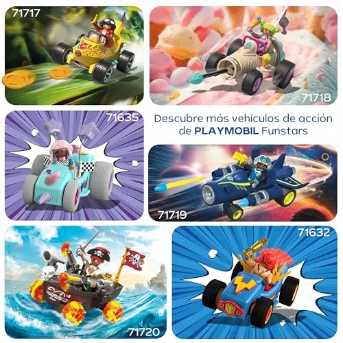 PLAYMOBIL ▫️ Fun Stars | Barco Pirata Veloz | Brinquedo para maiores de 4 anos | Presente ideal para crianças | Carro de brincar | com motor de marcha-atrás e função de disparo | 71720 5