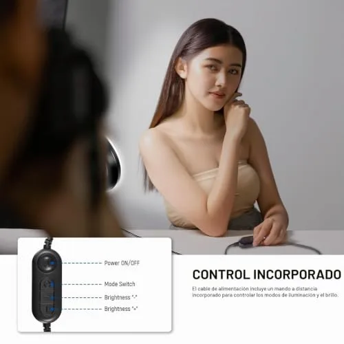 NEEWER ▫️ BÁSICO 5" Anel de Luz para Videoconferências, Conjunto de 2 Kits de Luz com Clipe e Tripé de Secretária para Monitor de Portátil, Chamadas Zoom, Transmissões em Direto, Trabalho Remoto, Aprendizagem e Gravação, BR60 7