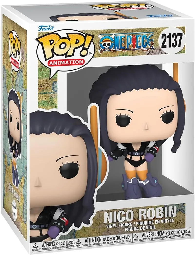Funko ▫️ Pop! Animação: One Piece - Nico Robin - Cabeça de Ovo - Figura de Vinil Colecionável - Ideia para Prenda - Mercadoria Oficial - Brinquedos para Crianças e Adultos - Figura de Modelo Colecionável