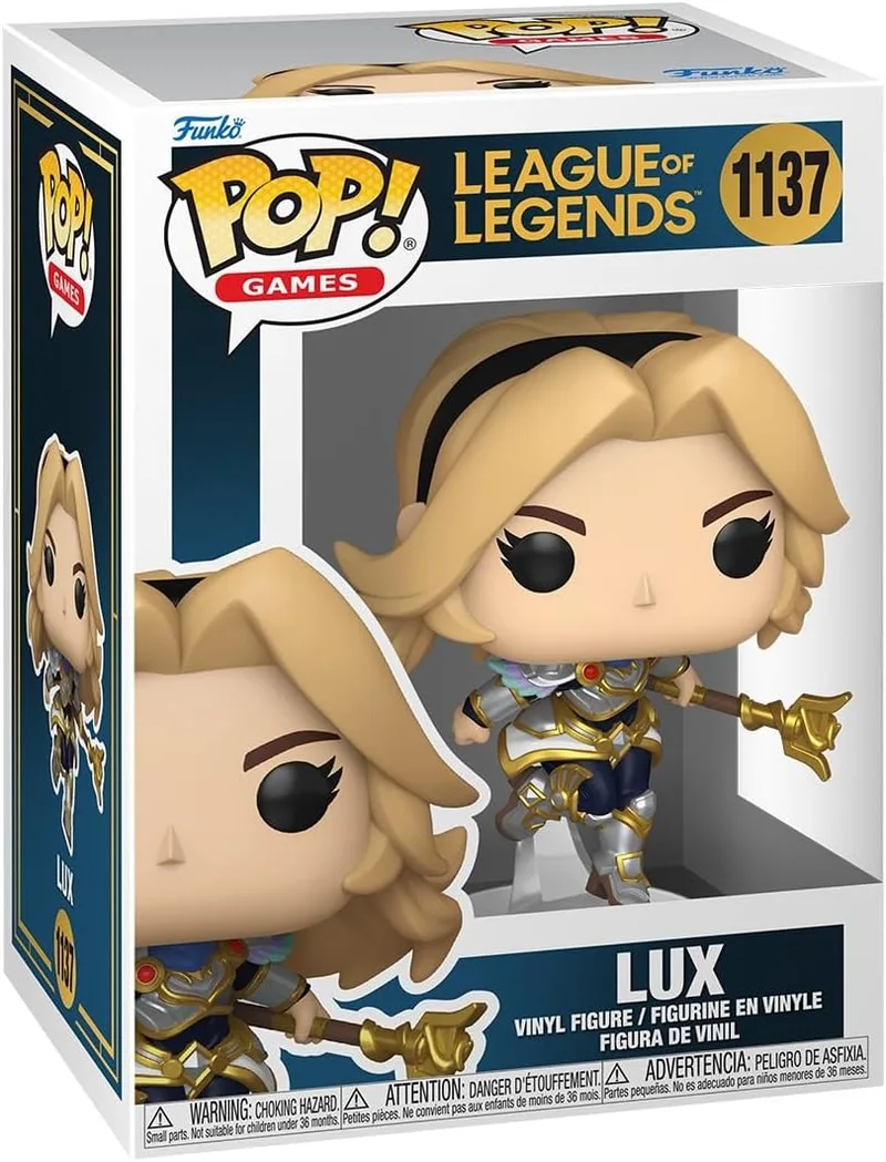 Funko ▫️ Pop! Games: League of Legends - Lux - Figura de vinil colecionável - Ideia para presente - Produtos oficiais - Brinquedos para crianças e adultos - Fãs de videojogos - Boneco para colecionadores