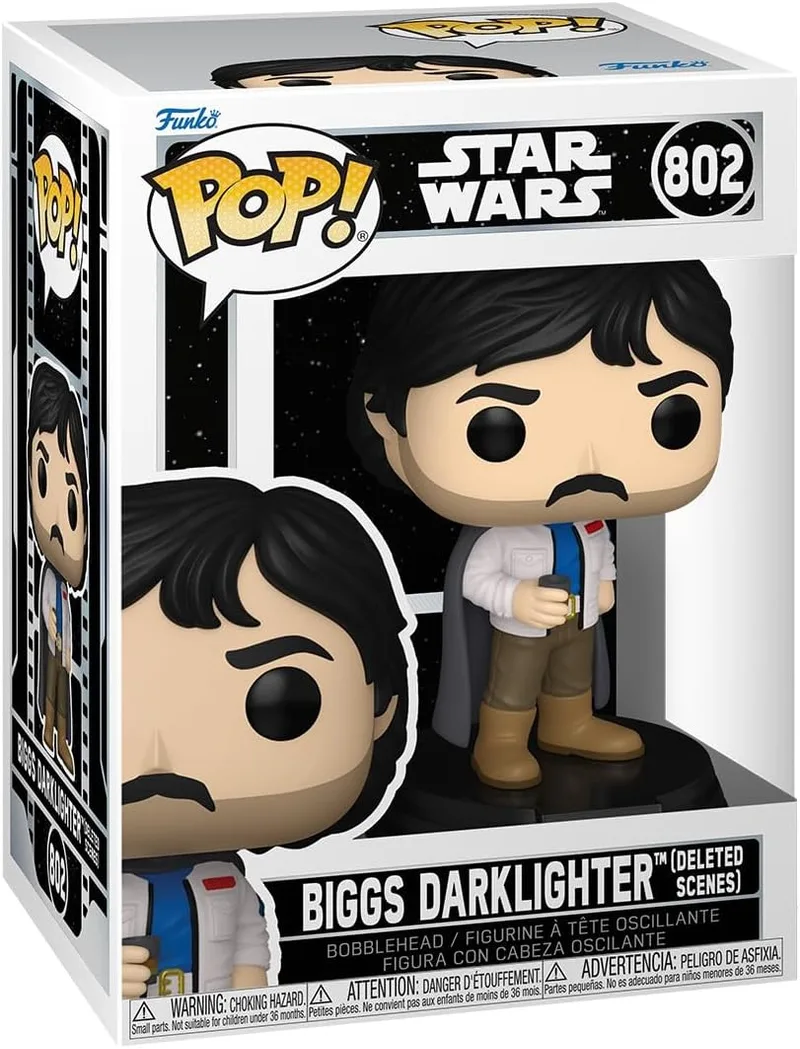 Funko ▫️ Figura de Vinil Star Wars Cenas Apagadas - Biggs Luz Negra 802 Sem Classificação Pop!