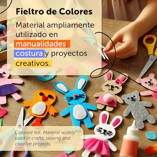 m-office ▫️ Feltro para trabalhos manuais, feltro colorido, macio e flexível, material para costura, tecidos para patchwork, ideal para projetos DIY, artesanato ou decoração, 40 x 60 cm (verde, 20 unidades) 3