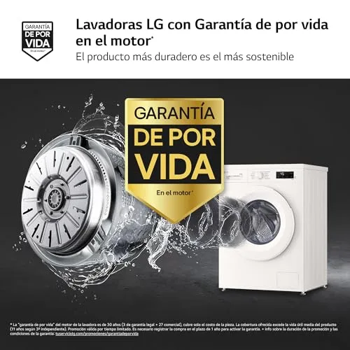 LG ▫️ W4X1085NWH - Máquina de lavar e secar roupa com tecnologia Inverter Direct Drive, 8/5 kg, 1400 rpm, 6 Motion, Vapor Steam, Wi-Fi ThinQ, classificação A (lavagem) e E (secagem), Série 140, branca 4