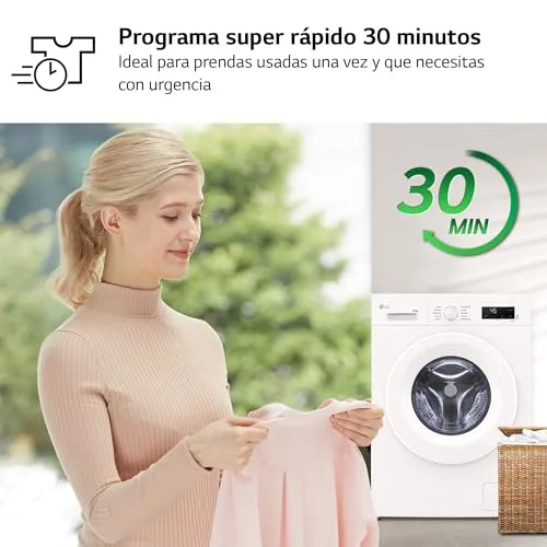 LG ▫️ W4X1085NWH - Máquina de lavar e secar roupa com tecnologia Inverter Direct Drive, 8/5 kg, 1400 rpm, 6 Motion, Vapor Steam, Wi-Fi ThinQ, classificação A (lavagem) e E (secagem), Série 140, branca 7