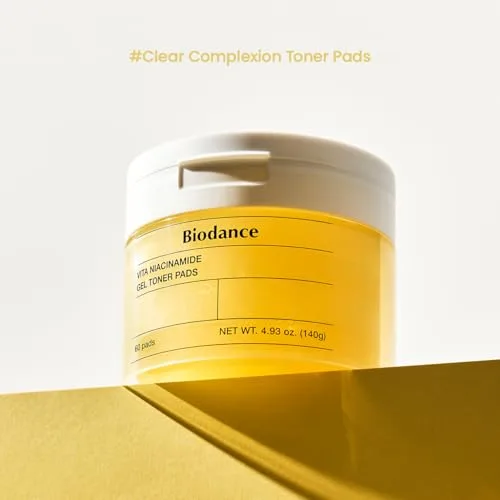 Biodance ▫️ Vita Niacinamide Gel Toner Pads - Discos tonificantes para manchas escuras e tom de pele uniforme - Discos esfoliantes suaves com vitamina C - Cosméticos coreanos - 60 unidades (140 g) 2