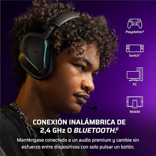 Corsair ▫️ Auscultadores sem fios para jogos Void v2 – Carbono 4