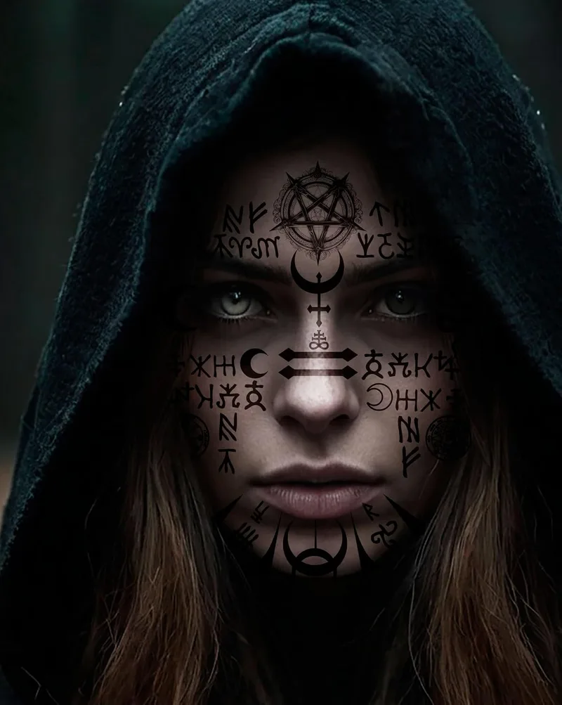 FIESTAS GUIRCA ▫️ Acessórios faciais para fantasias de adulto - Tatuagens autocolantes