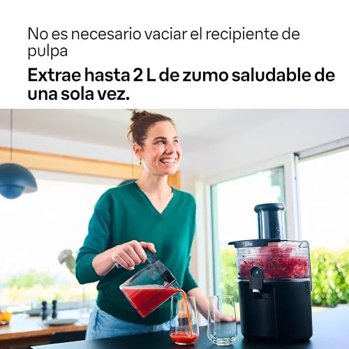 Braun ▫️ MultiJuice 5 SJ5000, Liquidificador com tecnologia ColdXtract, bocal de 75 mm, recipiente de 1,5 l, sistema anti-gotejamento, sistema de segurança quádruplo, filtro de aço inoxidável, 800 W, preto 5