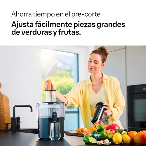 Braun ▫️ MultiJuice 5 SJ5000, Liquidificador com tecnologia ColdXtract, bocal de 75 mm, recipiente de 1,5 l, sistema anti-gotejamento, sistema de segurança quádruplo, filtro de aço inoxidável, 800 W, preto 6