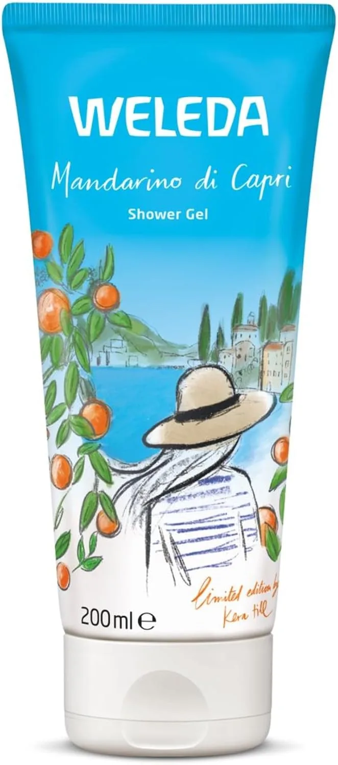 WELEDA ▫️ Gel de Banho Mandarino di Capri Hidratante 200 ml | Mandarina, alecrim, lavanda, textura sedosa, limpa suavemente, hidrata, experiência mediterrânica, natural, para uso diário