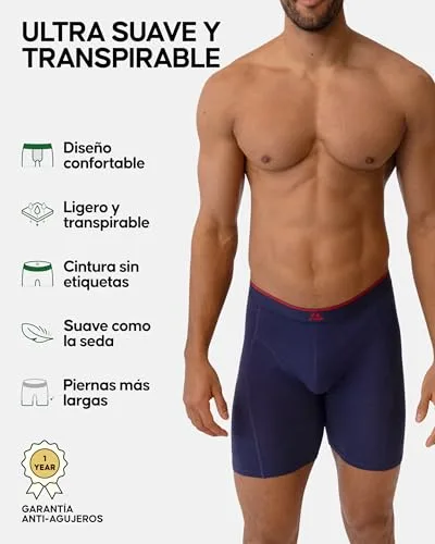 DANISH ENDURANCE ▫️ Cuecas boxer de bambu extra compridas, embalagens de 3 e 6 unidades 3