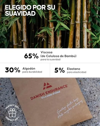 DANISH ENDURANCE ▫️ Cuecas boxer de bambu extra compridas, embalagens de 3 e 6 unidades 5