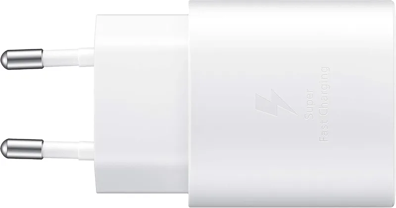 Samsung ▫️ Carregador USB-C adaptador de corrente ultrarrápido de 25 W, carregamento rápido, carregador original sem cabo, cor branca