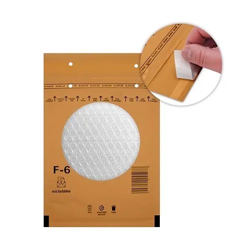 TRIFOO ▫️ 100 envelopes acolchoados com bolhas DIN A4, autoadesivos, tamanho F/6 F6, castanhos (240 mm x 350 mm), envelopes acolchoados 2