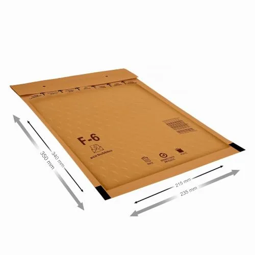 TRIFOO ▫️ 100 envelopes acolchoados com bolhas DIN A4, autoadesivos, tamanho F/6 F6, castanhos (240 mm x 350 mm), envelopes acolchoados 3