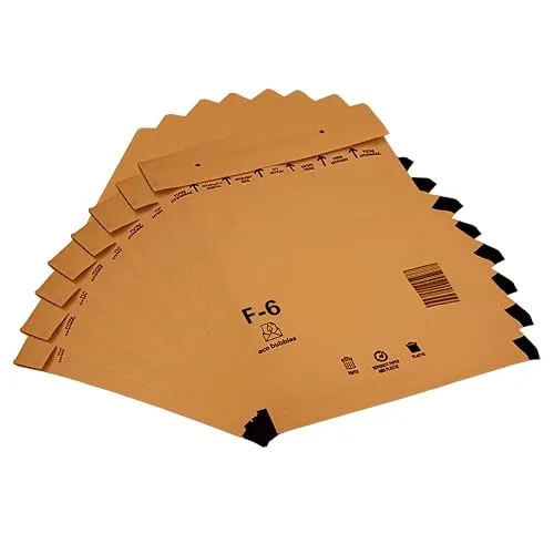 TRIFOO ▫️ 100 envelopes acolchoados com bolhas DIN A4, autoadesivos, tamanho F/6 F6, castanhos (240 mm x 350 mm), envelopes acolchoados 4